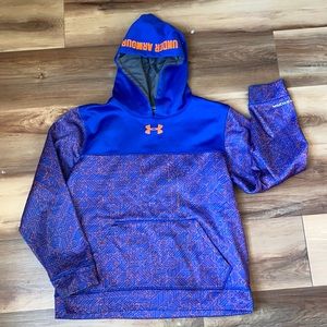 Under Armour Youth XL blue/neon orange hoodie
